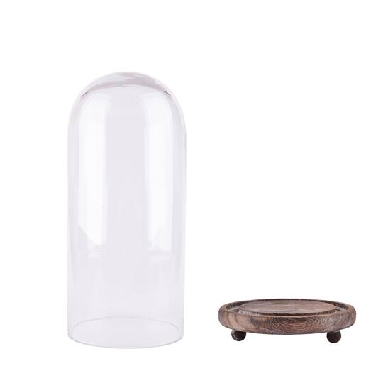 13" Glass Cloche with Base by Ashland®